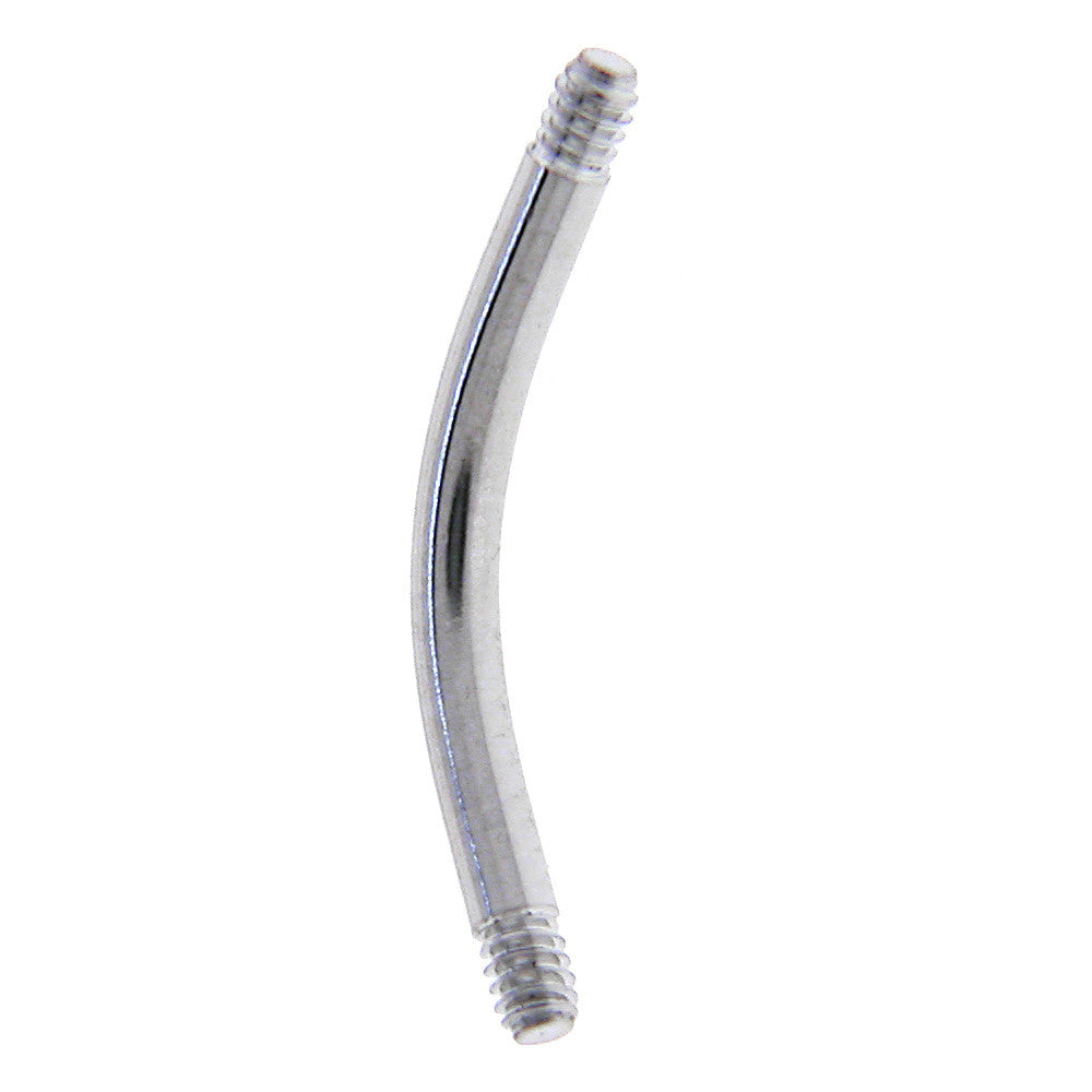 14 Gauge 316l Stainless Steel Replacement Curved Barbell 1/2