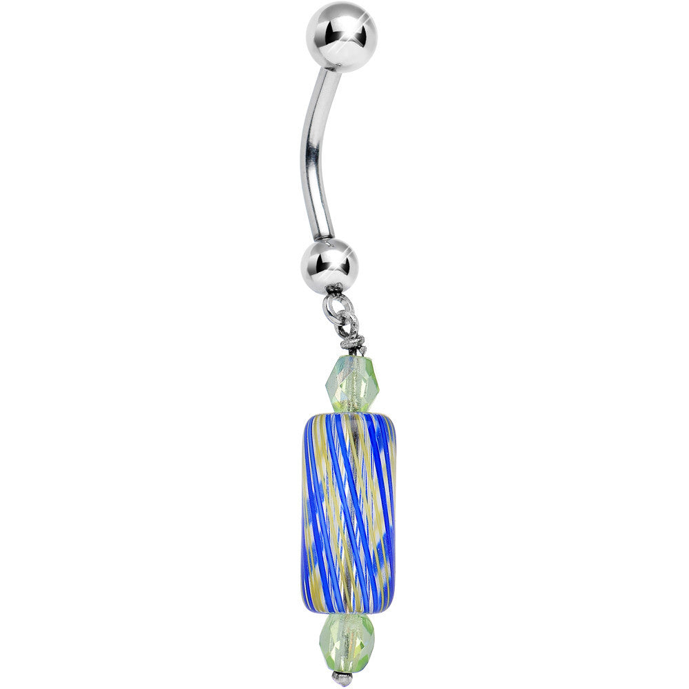 STUDIO KATIA LimeSwirl CANDY RIBBON Dangle Belly Ring