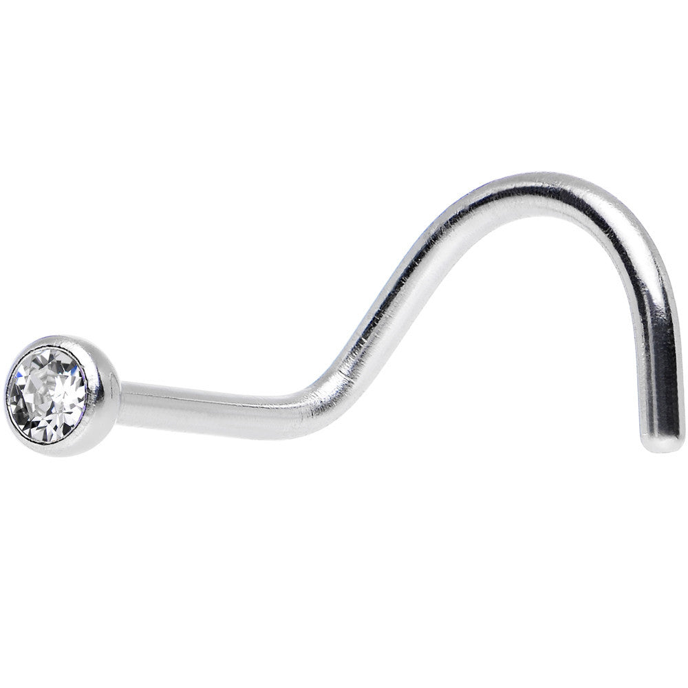 Crystal Screw Nose Ring Created with Swarovski Crystals