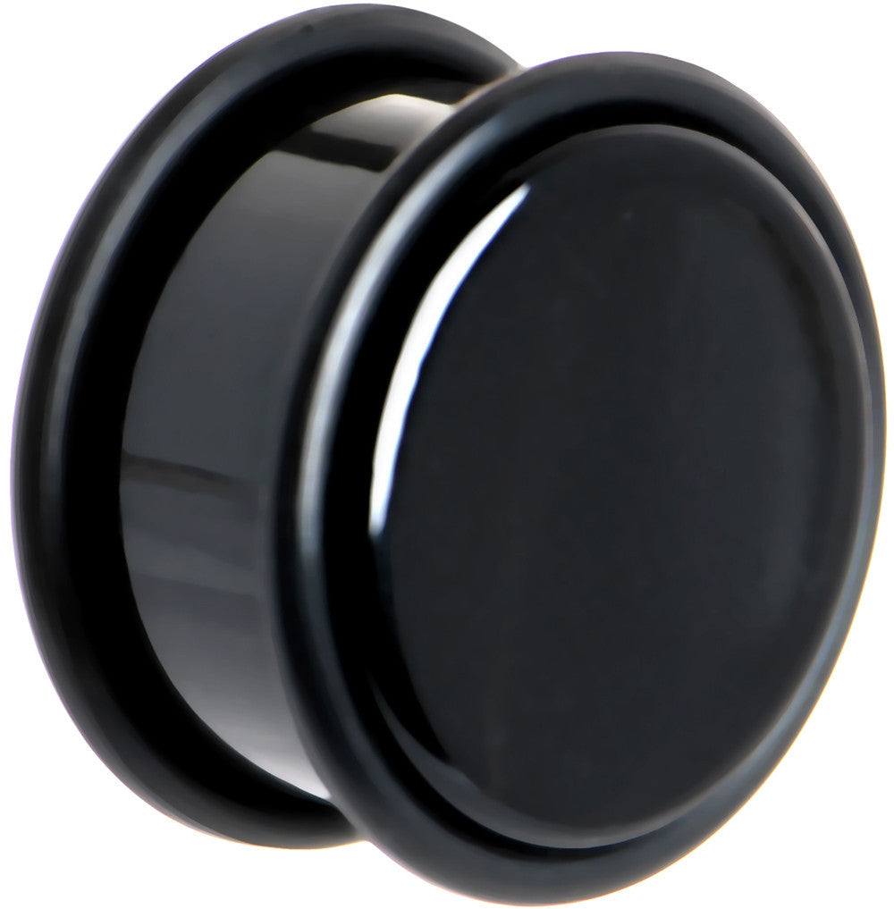 3/4 Black Acrylic Plug