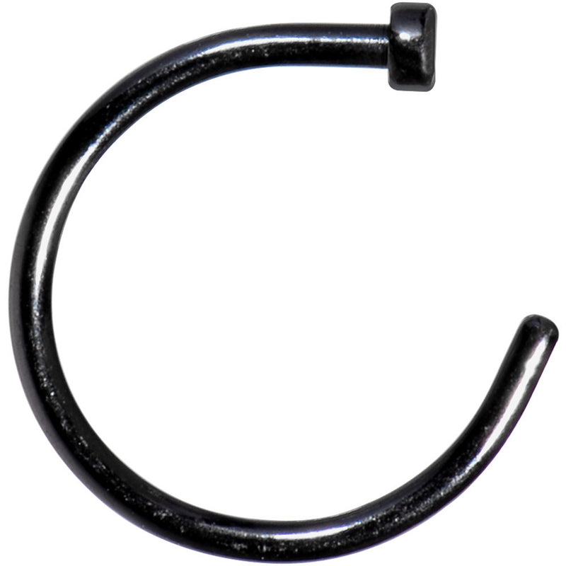 18 Gauge 3 8 Black Anodized Titanium Nose Hoop