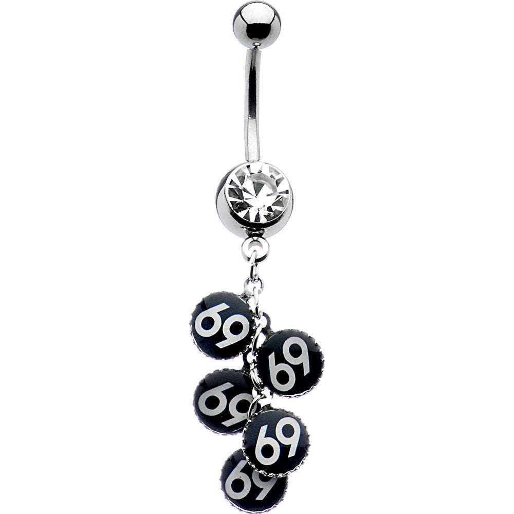 Crystalline Gem Dangling 69 Belly Ring