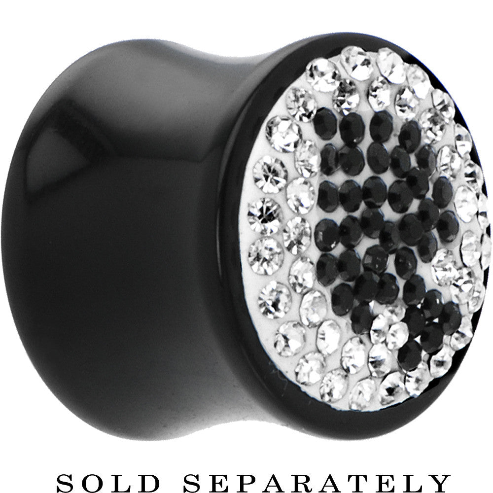 5/8 Gauge Crystal Black Spade Saddle Plug