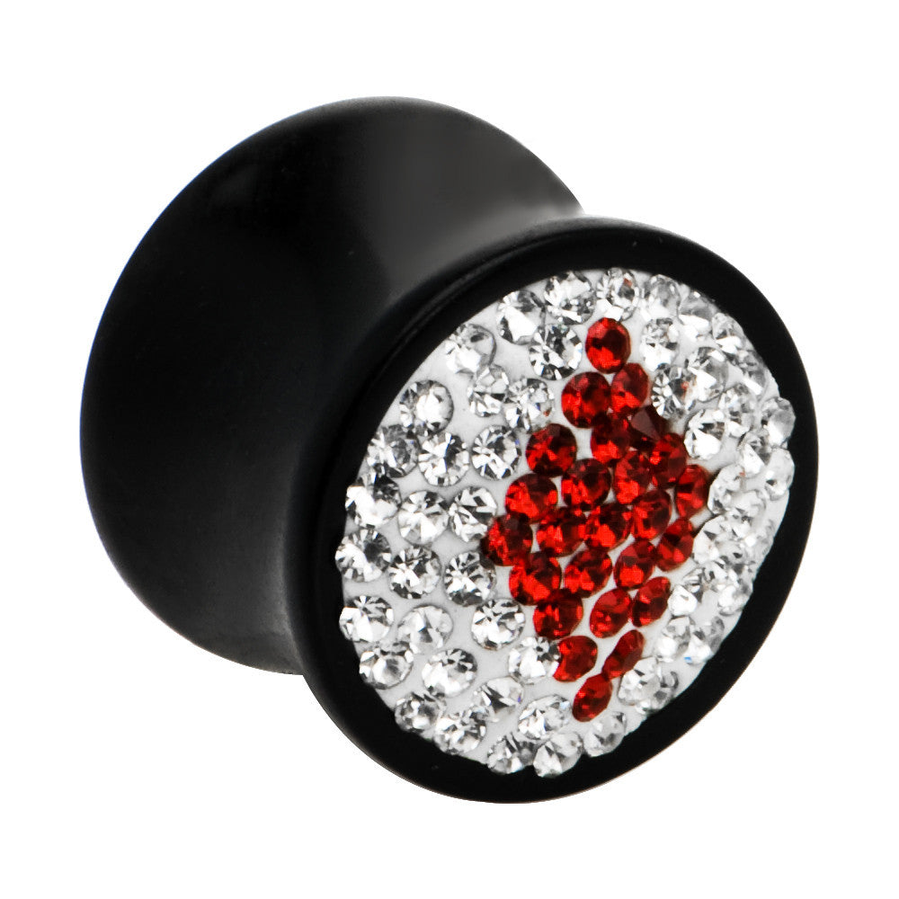 5/8 Crystal Red Diamond Saddle Plug