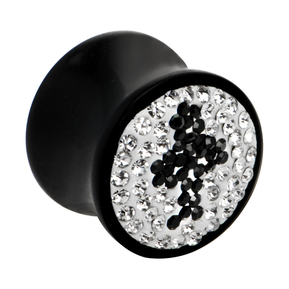 9/16 Crystal Black Club Saddle Plug