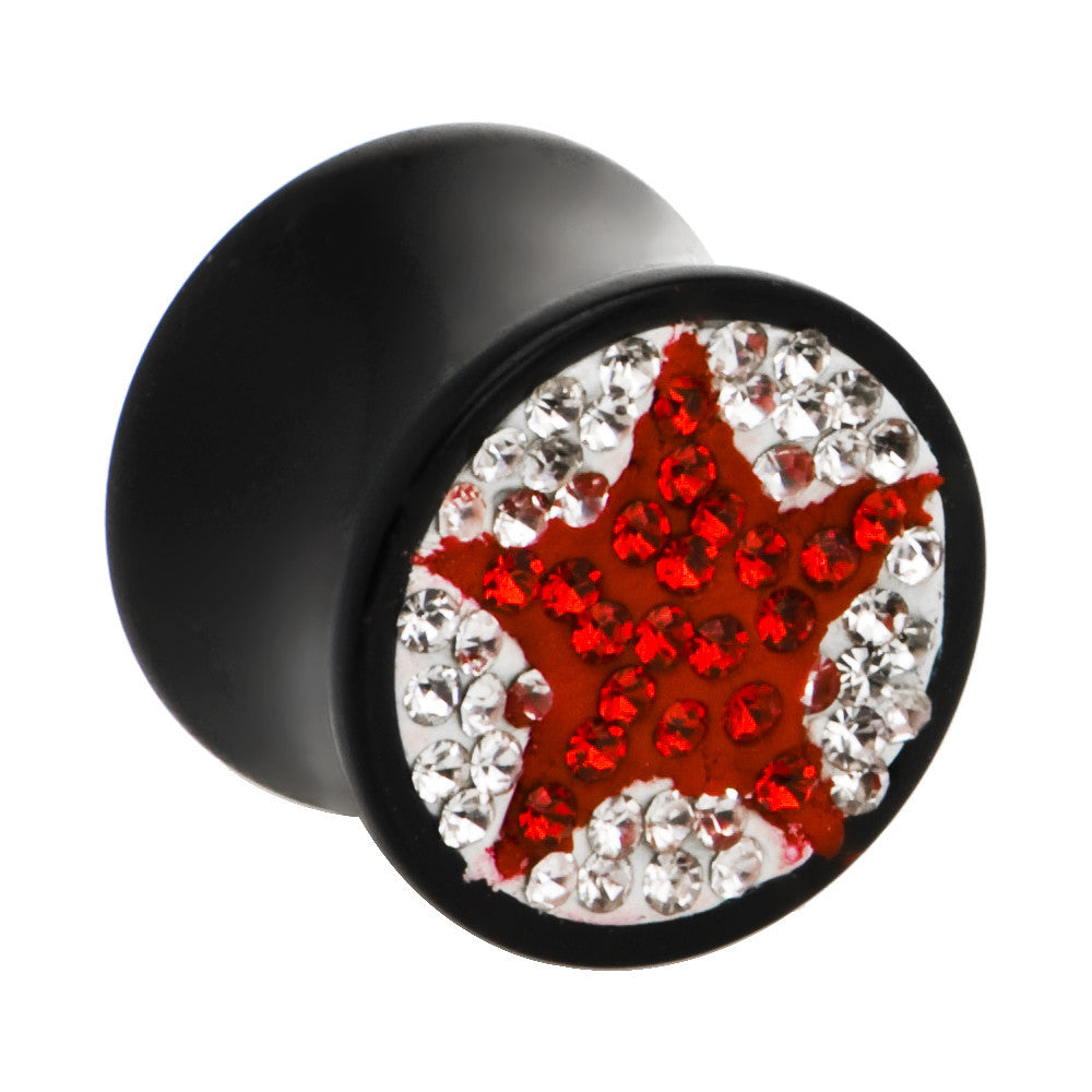 9/16 Crystal Red Star Saddle Plug