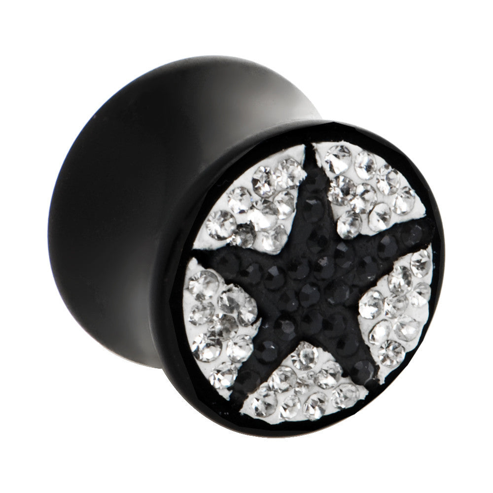 5/8 Crystal Black Star Saddle Plug