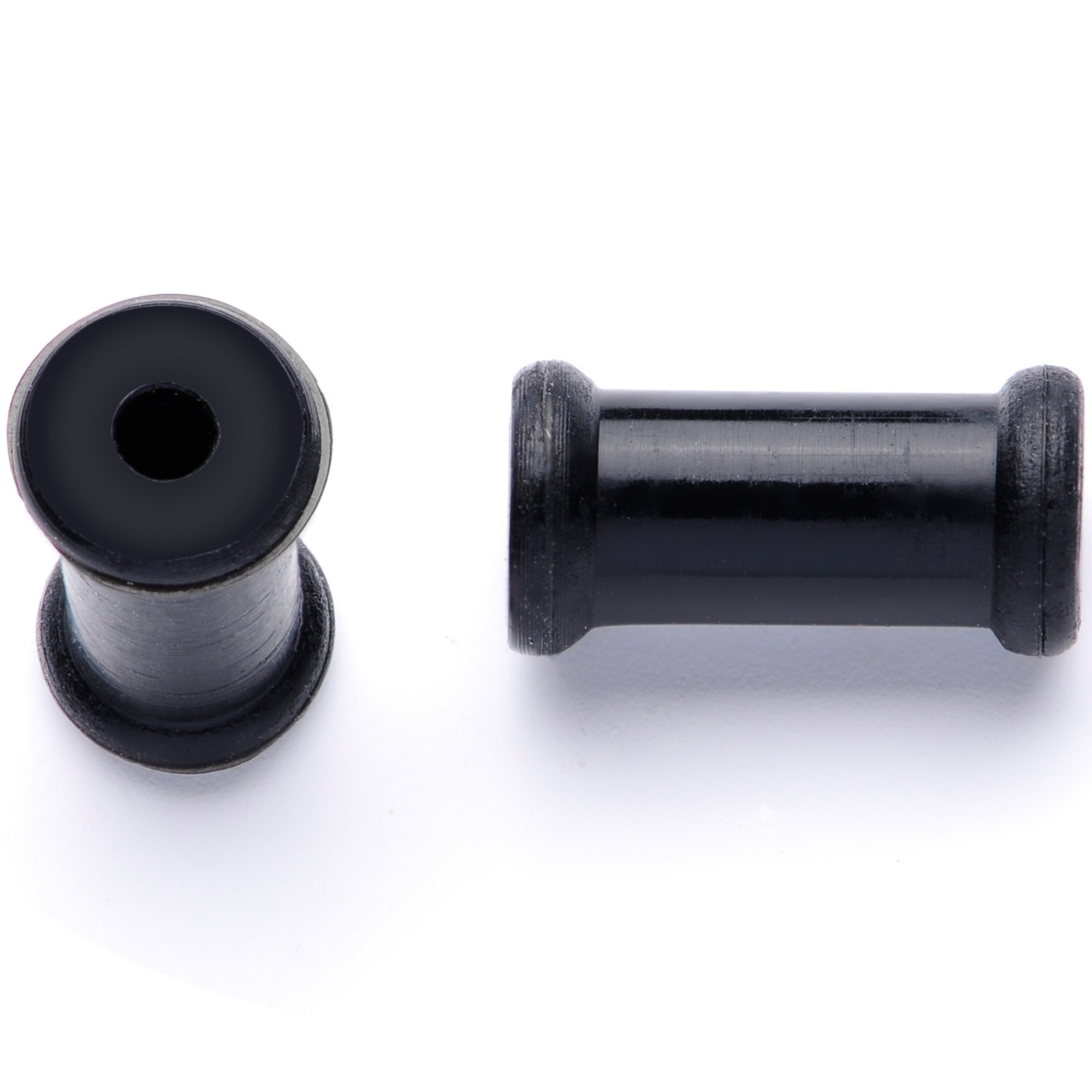 Flexible Black Silicone Double Flare Tunnel Plug Set