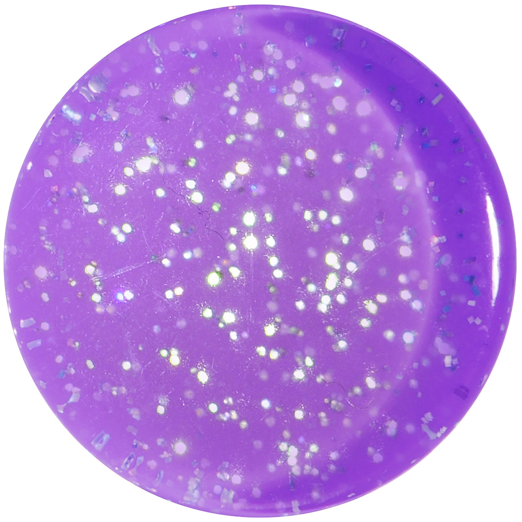 18mm Purple Neon Glitter Saddle Plug