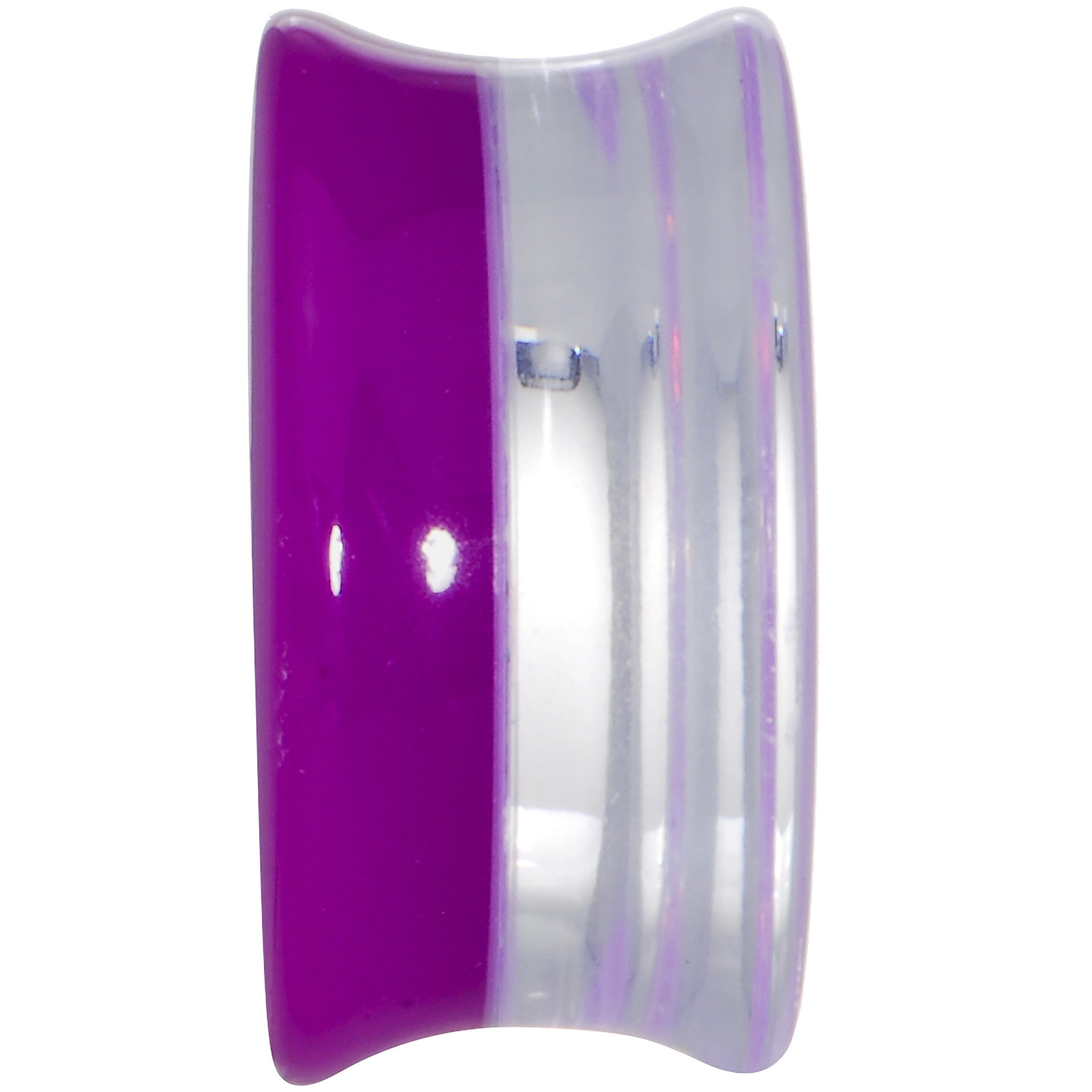 18mm Purple Neon Glitter Saddle Plug