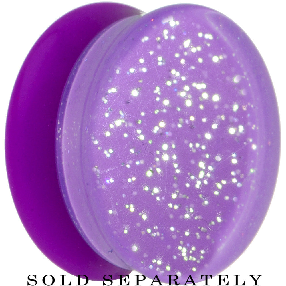 20mm Purple Neon Glitter Saddle Plug