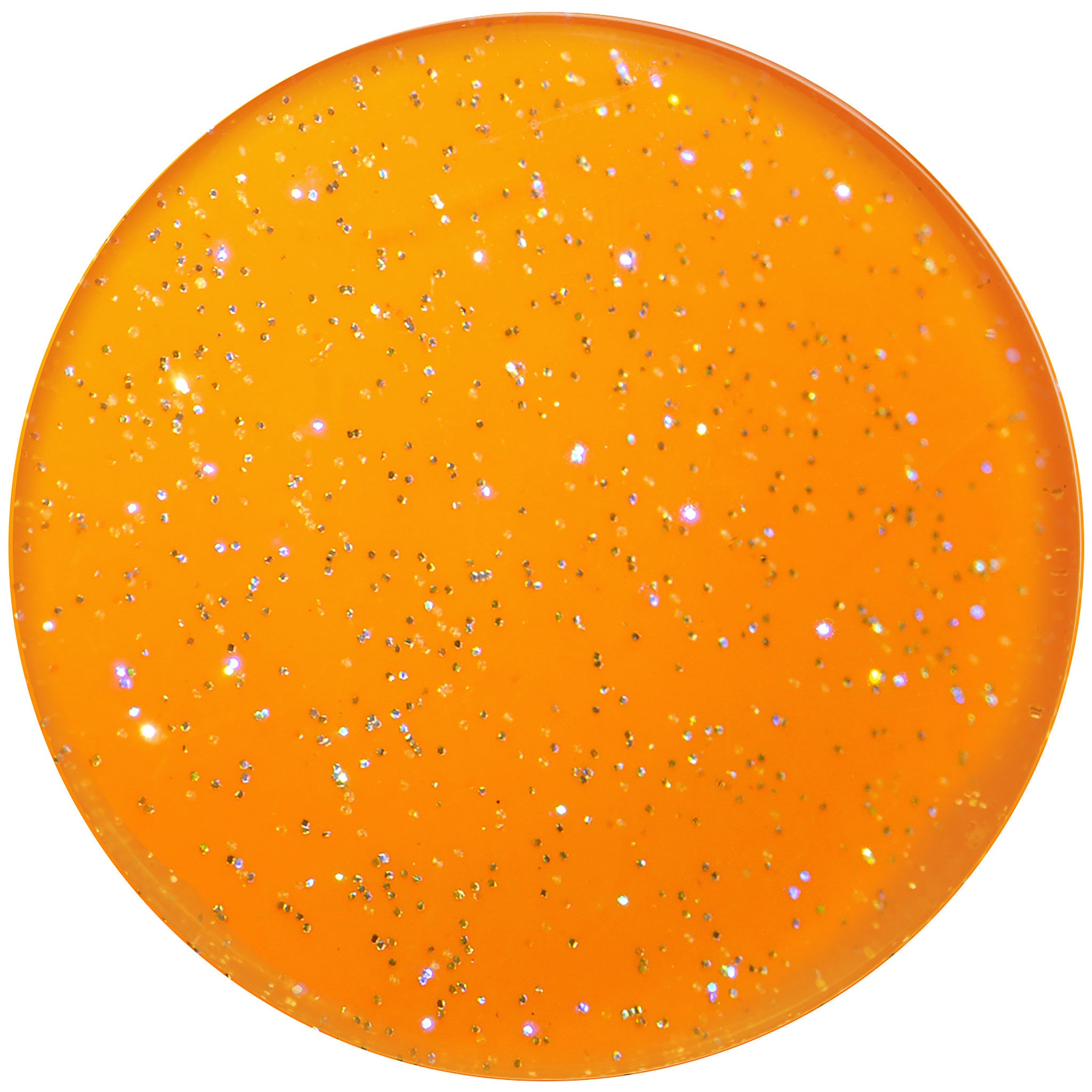 30mm Orange Neon Glitter Saddle Plug