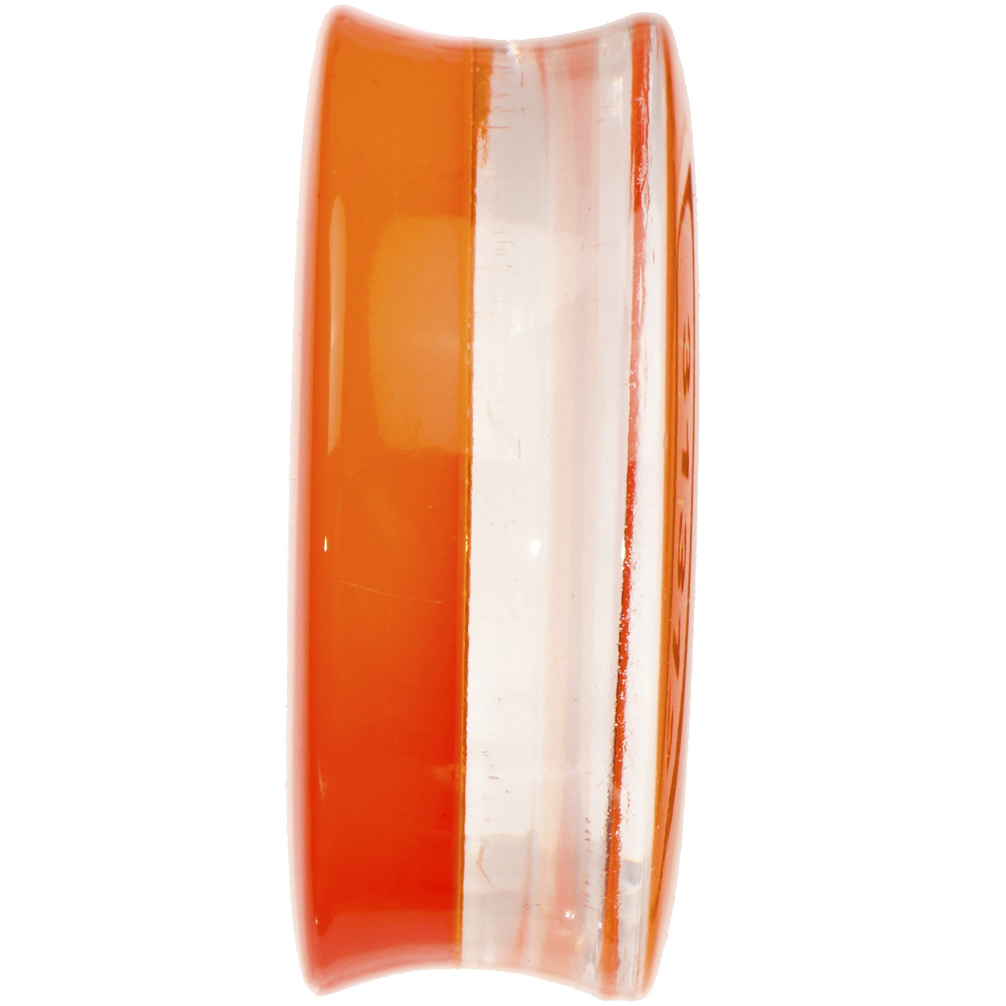 30mm Orange Neon Glitter Saddle Plug