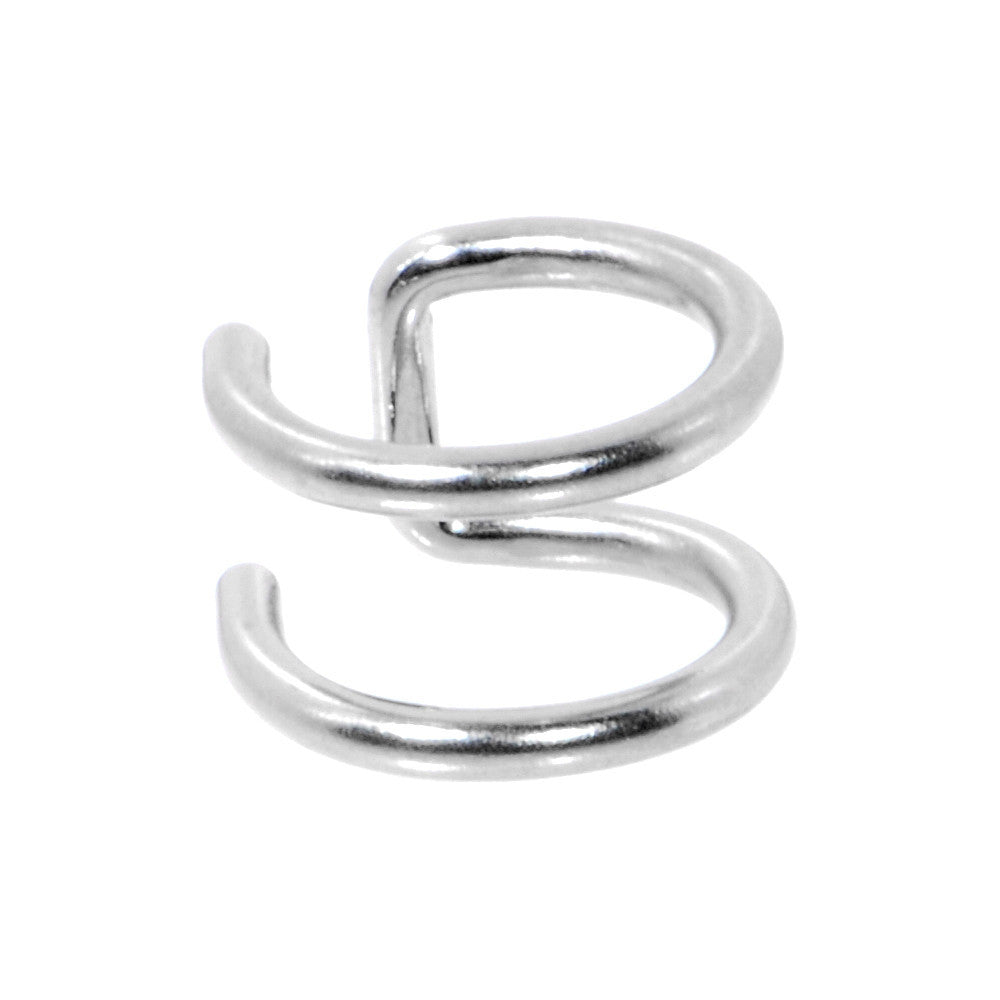 Illusion 2-Ring Non Pierced Clip On Closure Ring