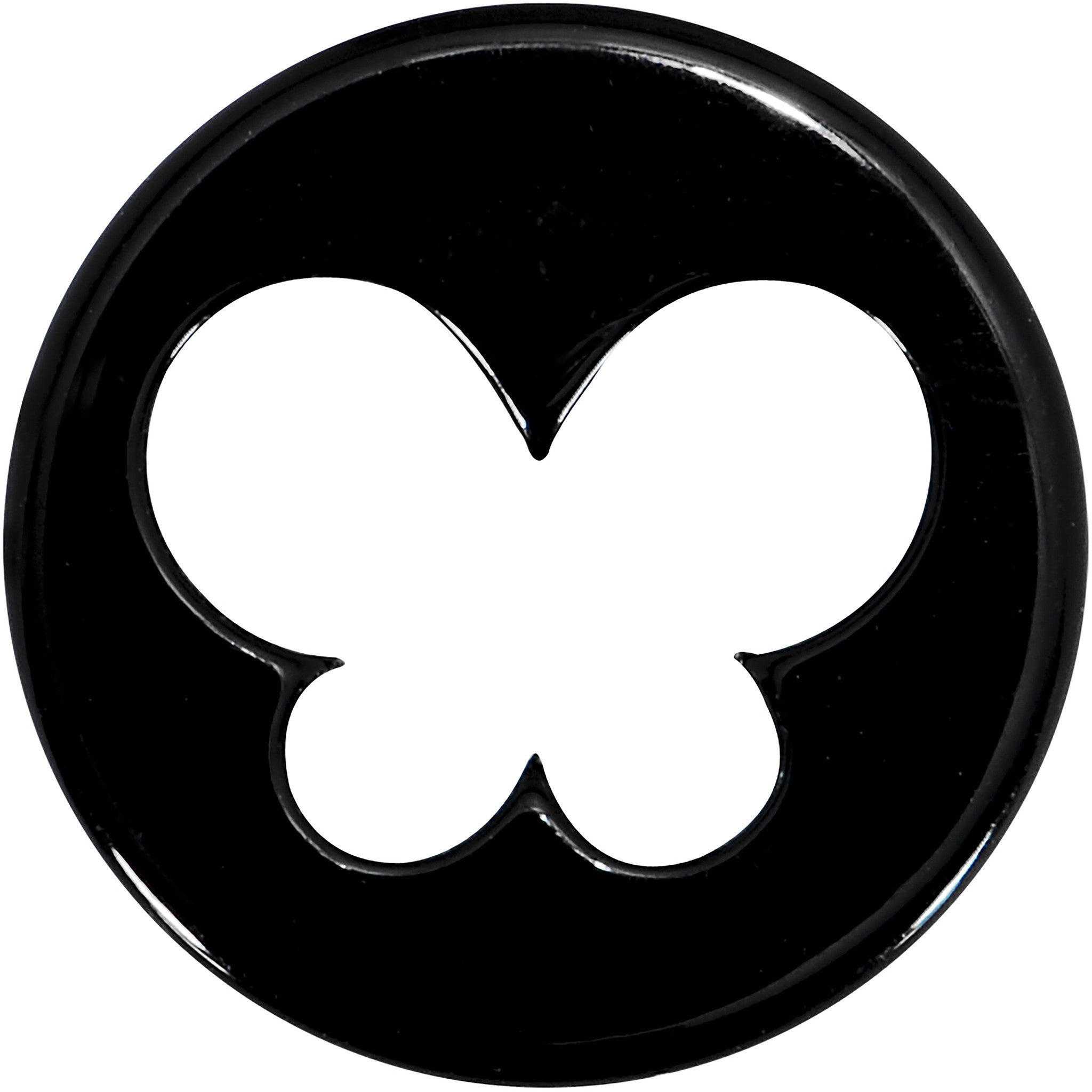 1/2 Black Acrylic Hollow Butterfly Saddle Plug