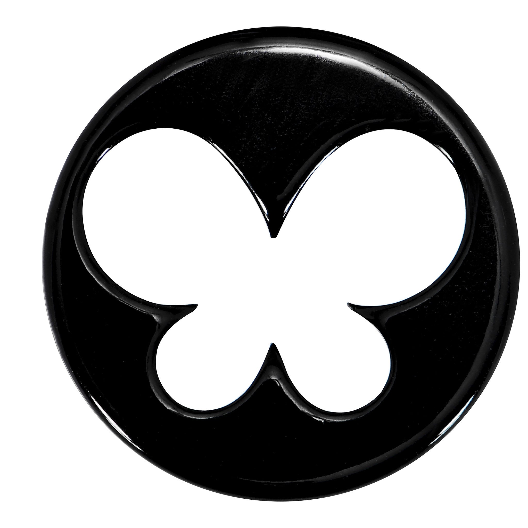 20mm Black Acrylic Hollow Butterfly Saddle Plug