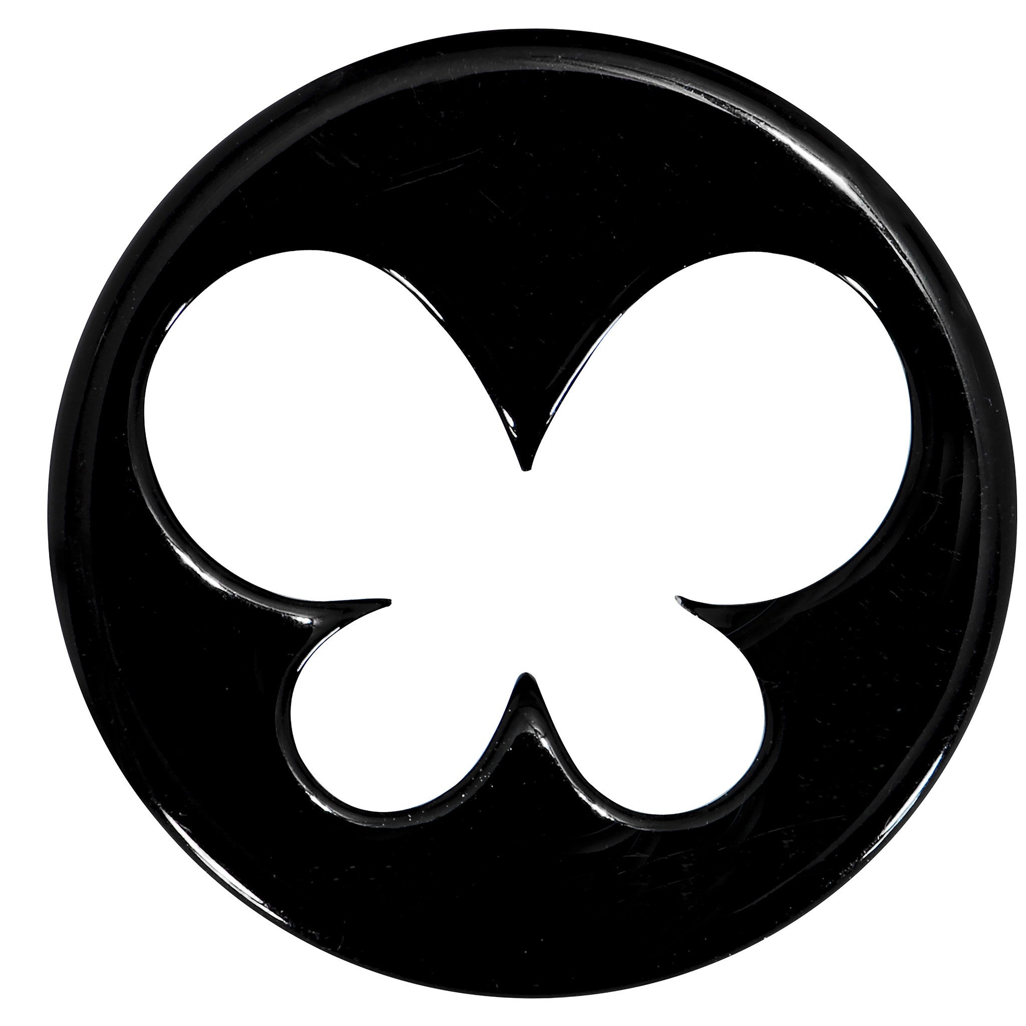 22mm Black Acrylic Hollow Butterfly Saddle Plug