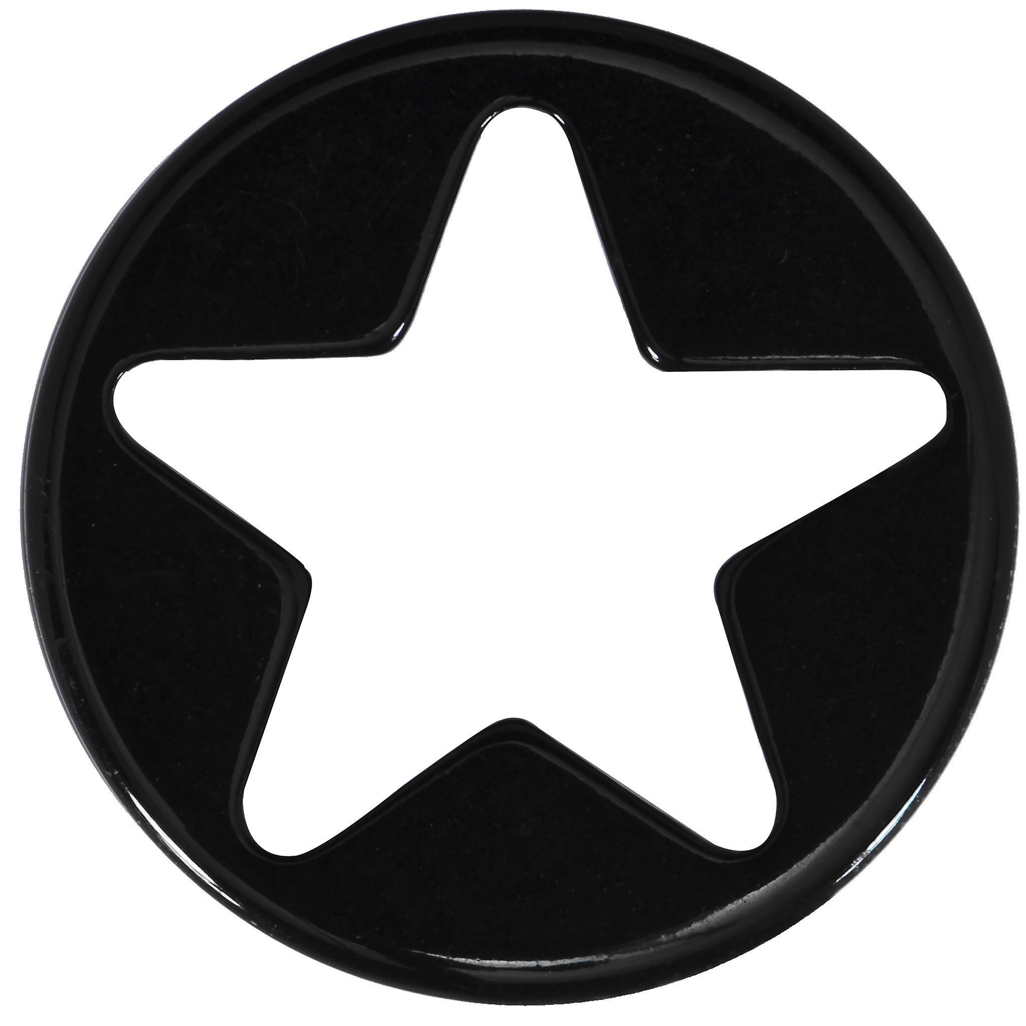 24mm Black Acrylic Hollow Star Saddle Plug