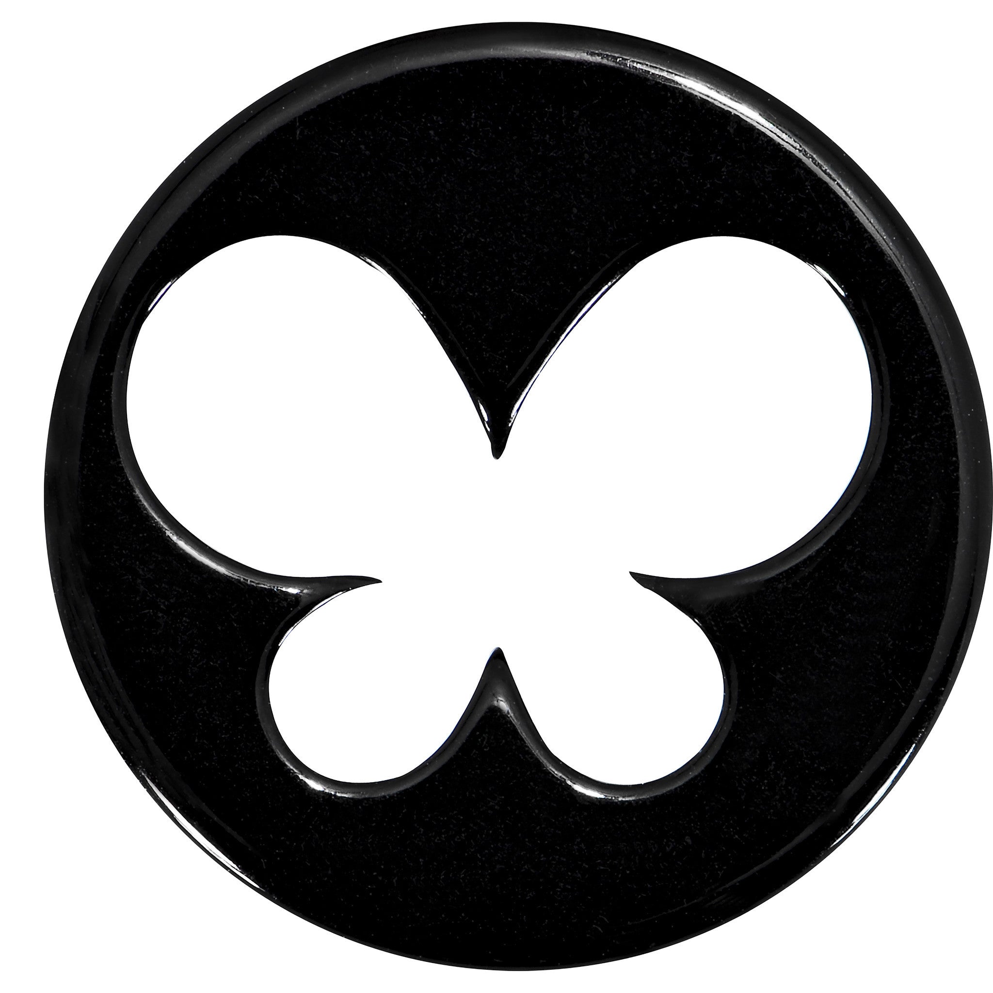 24mm Black Acrylic Hollow Butterfly Saddle Plug