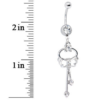 Butterfly Wishes Crystalline CZ Belly Ring