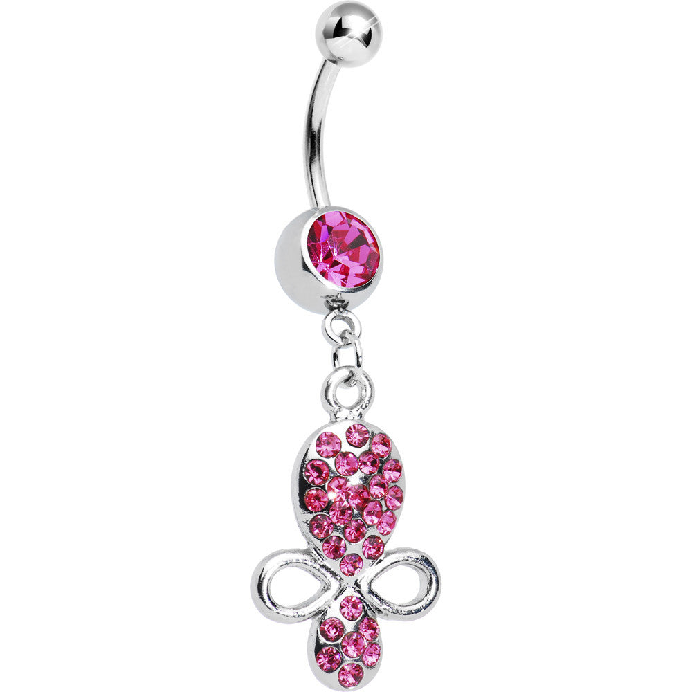 Pink Gem Benevolent Jeweled Belly Ring