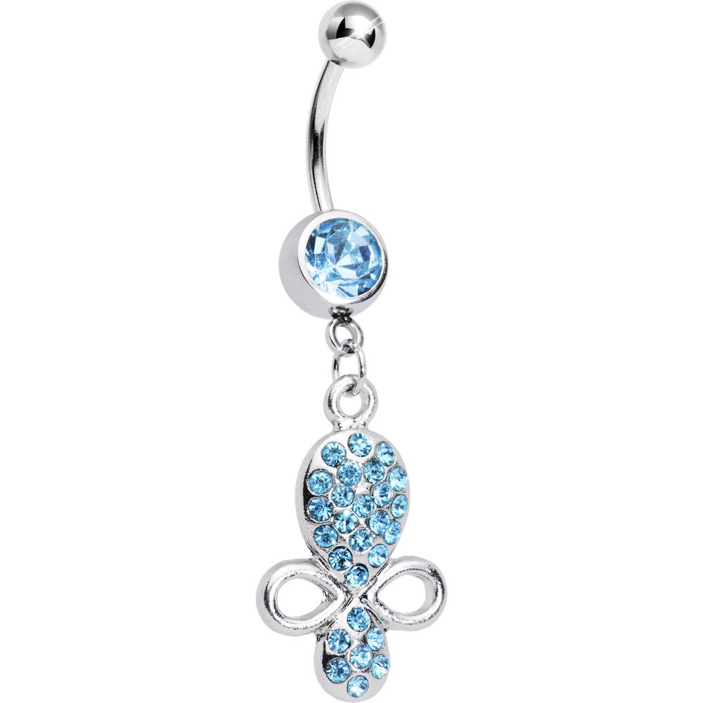 Aqua Gem Benevolent Jeweled Belly Ring