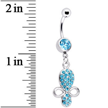 Aqua Gem Benevolent Jeweled Belly Ring