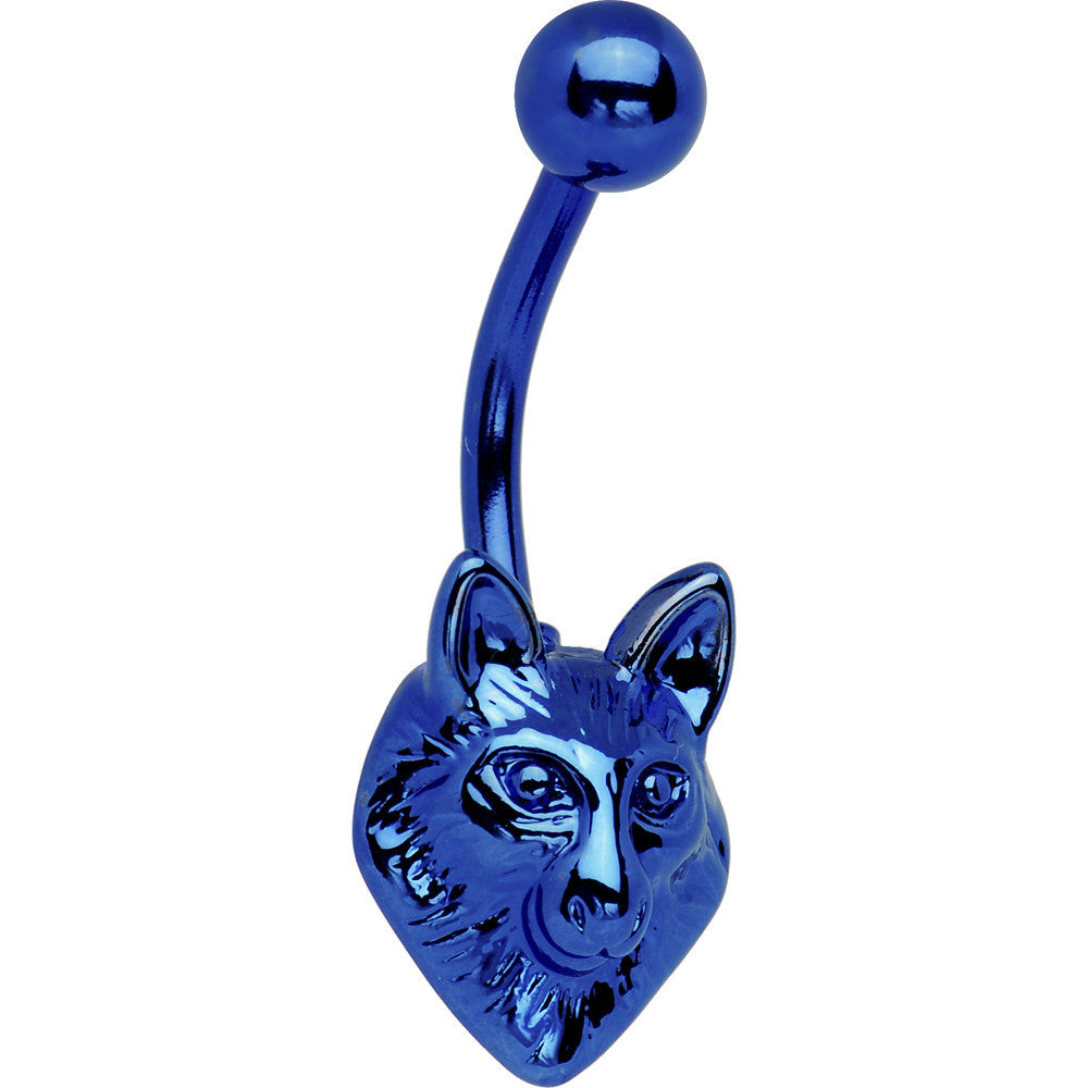 Blue Electro Titanium Pack Set Leader Wolf Belly Ring