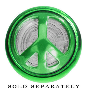 Green Anodized Titanium Peace Sign Cheater Plug