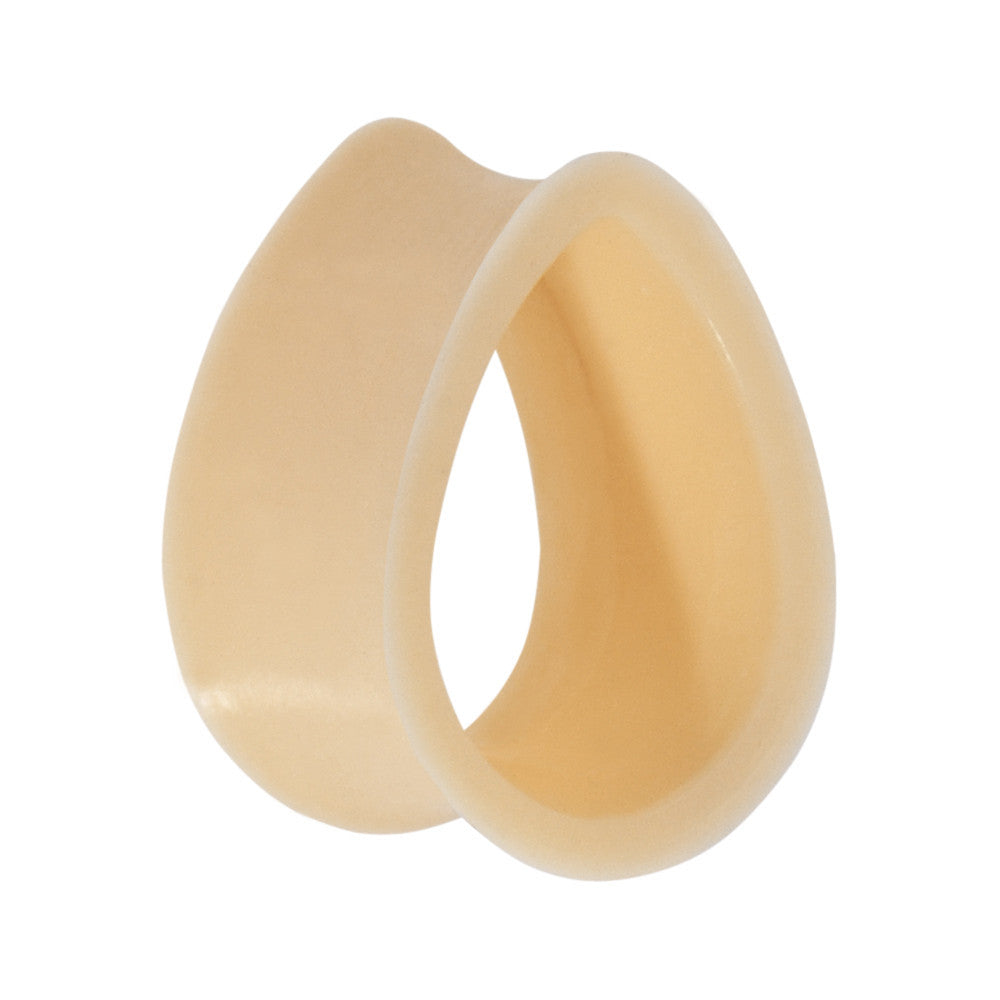 7.35mm Flesh Teardrop Silicone Flexible Tunnel