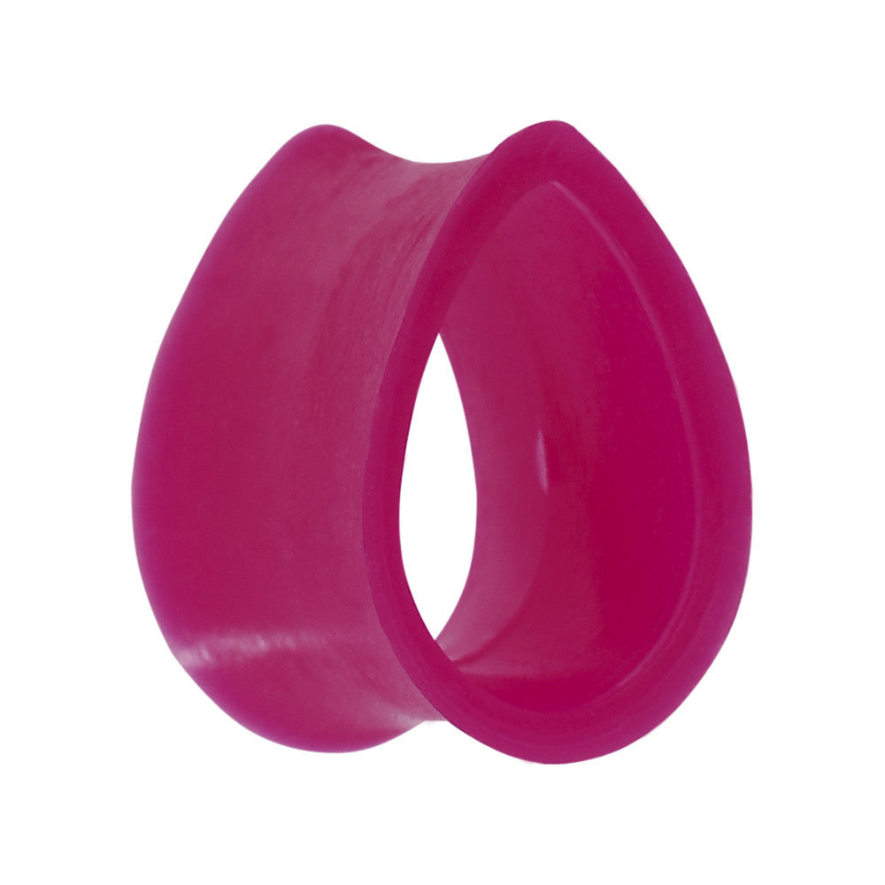 1/2 Purple Teardrop Silicone Flexible Tunnel