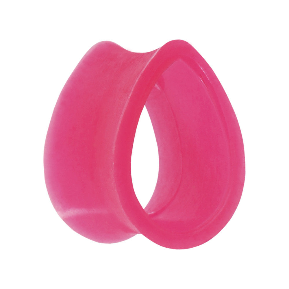 18mm Pink Teardrop Silicone Flexible Tunnel