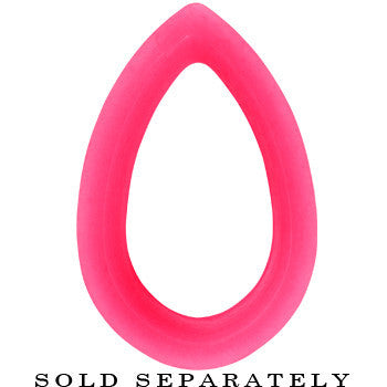 18mm Pink Teardrop Silicone Flexible Tunnel