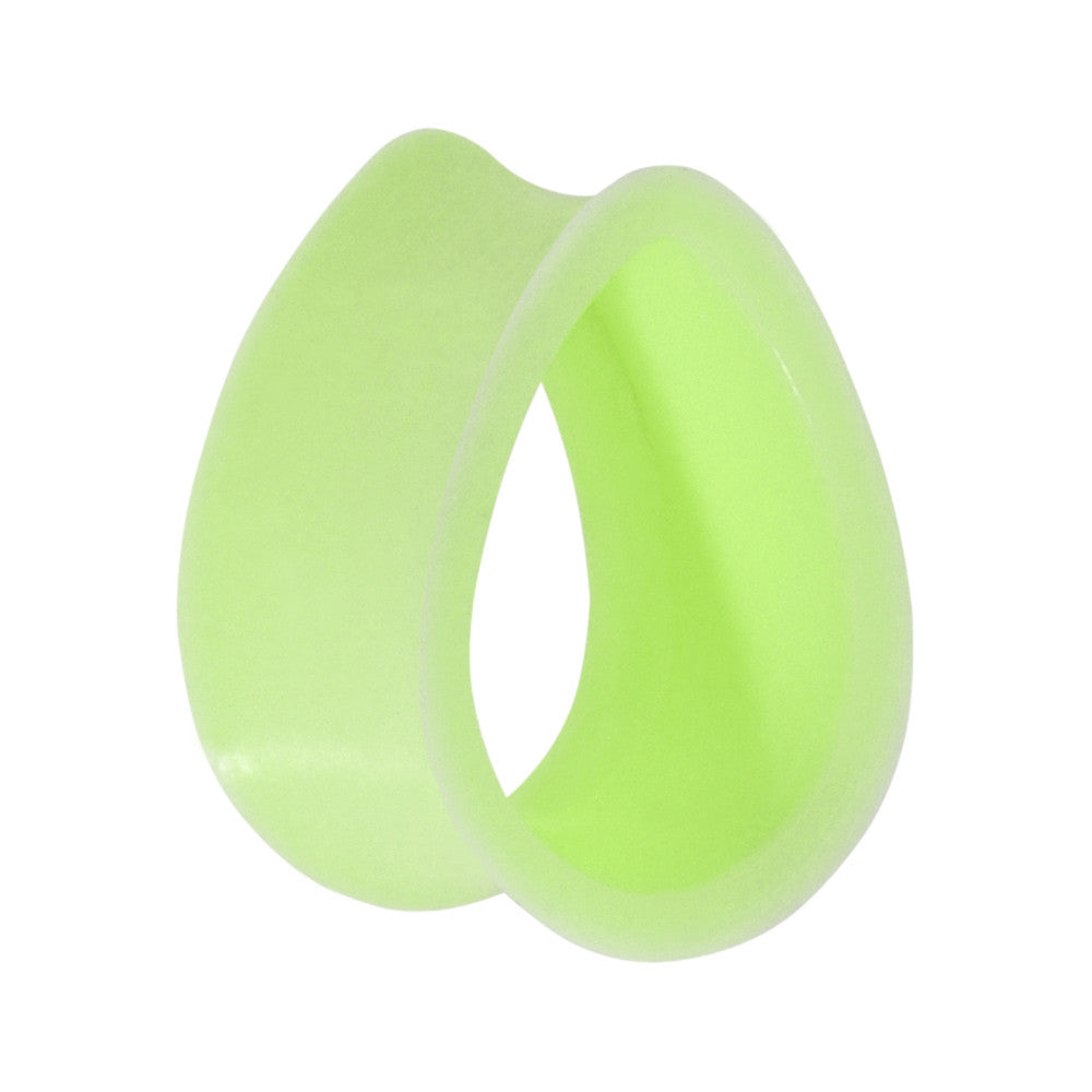 18mm Green Teardrop Silicone Flexible Tunnel