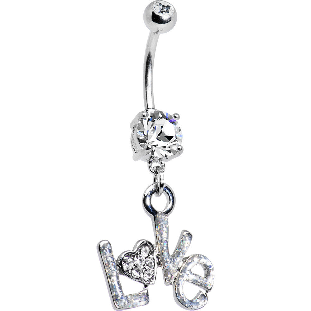 Crystalline Gem Love Belly Ring