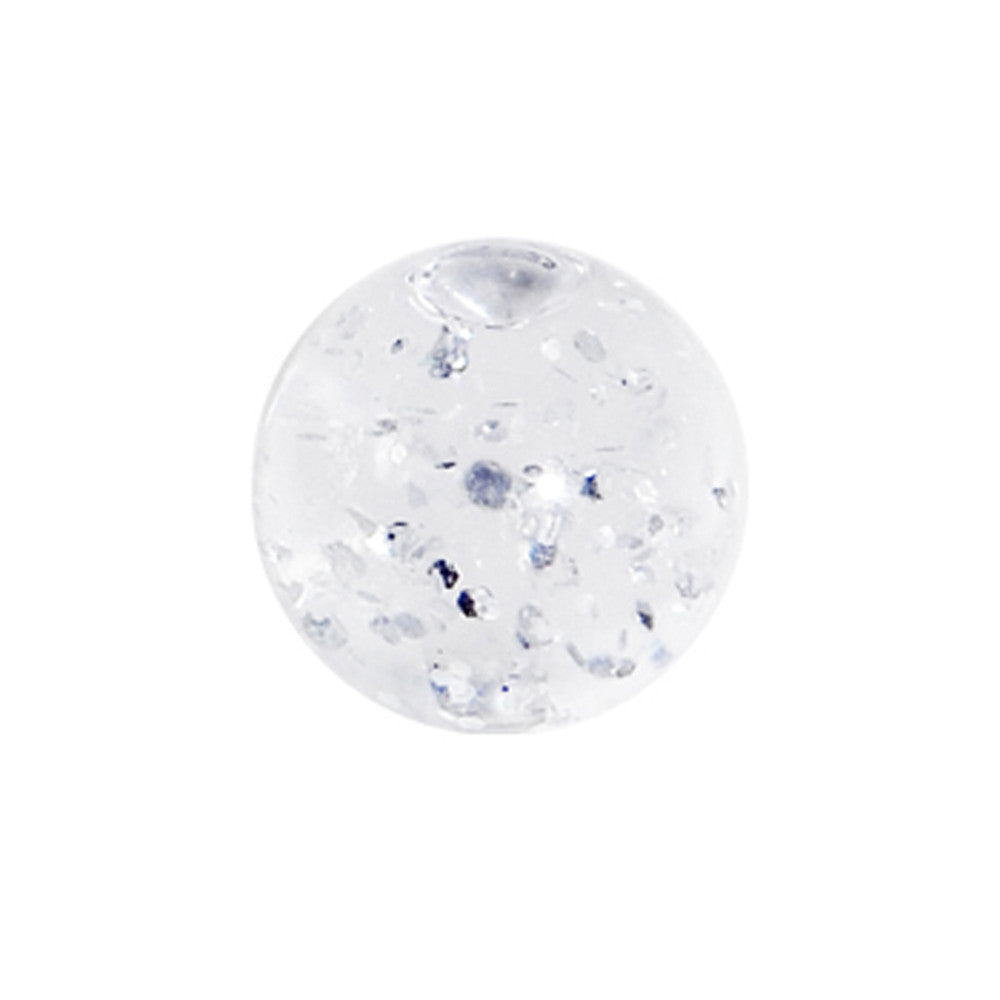 5mm Clear Glitter Acrylic Captive Bead Ring Replacement Ball