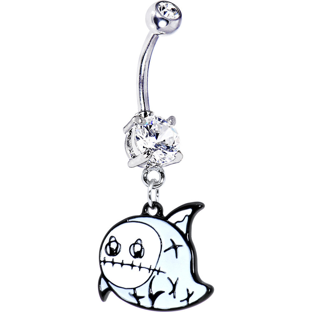 Blue Winged Ghost Belly Ring