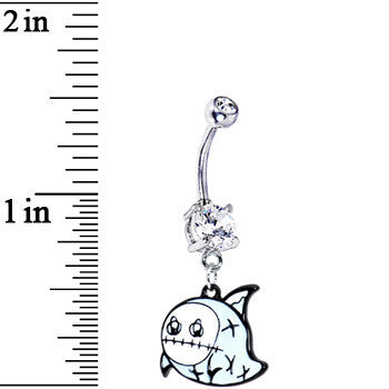 Blue Winged Ghost Belly Ring