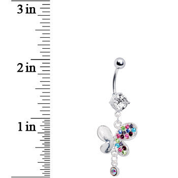 Multi Gem Wing It Butterfly Belly Ring