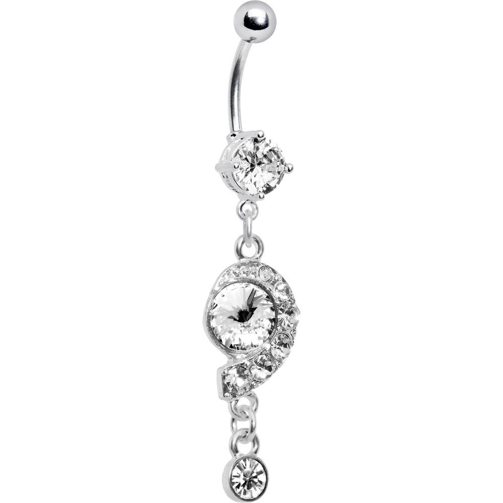 Crystalline Gem Breathtaking Drop Belly Ring