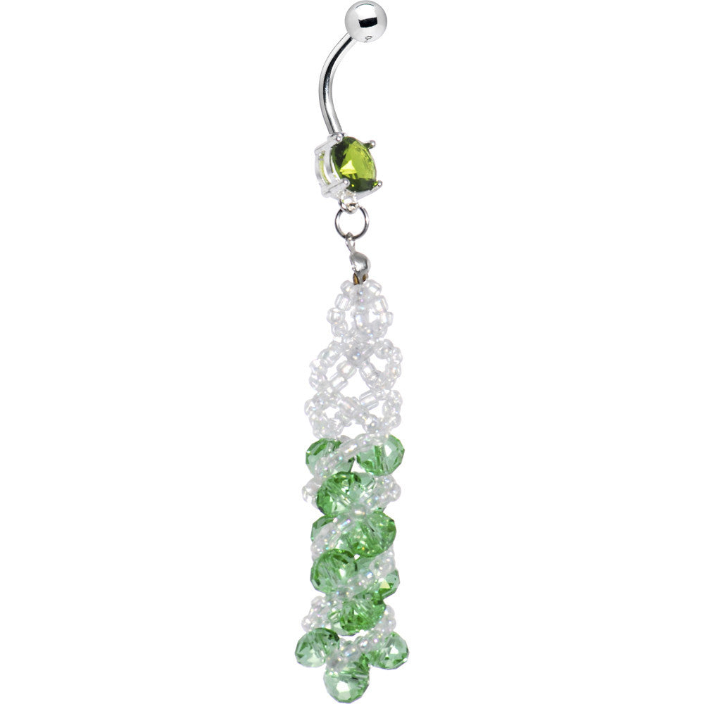 Green Dress to Impress Drop Belly Ring