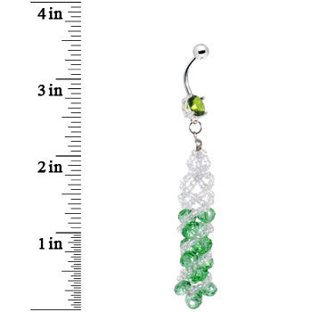 Green Dress to Impress Drop Belly Ring