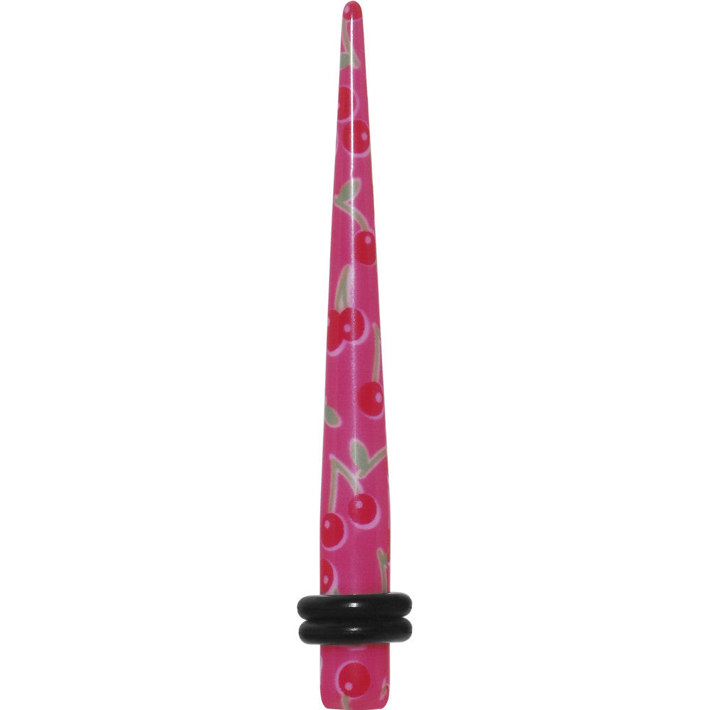 4 Gauge Pink Cherry Acrylic Taper