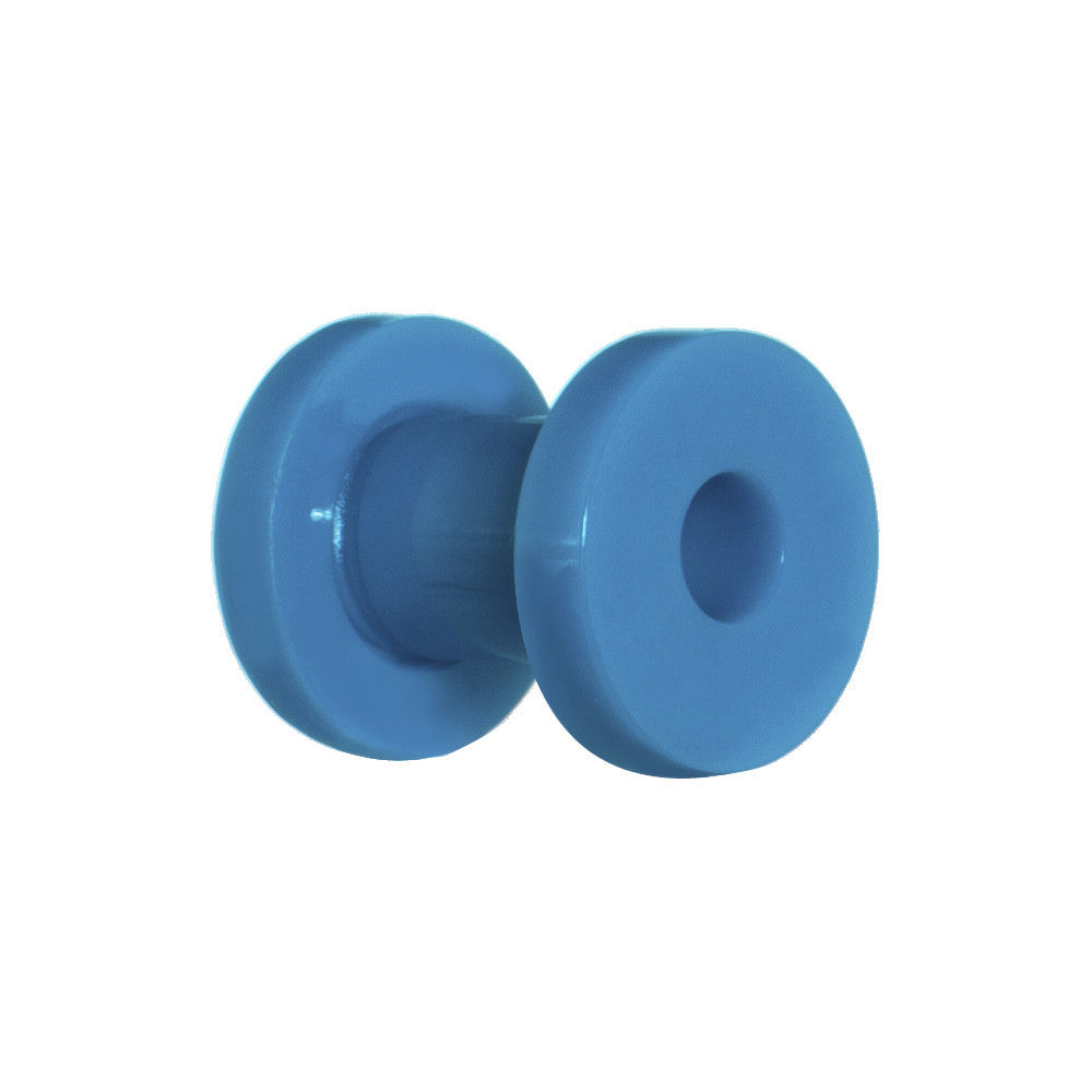 4 Gauge Acrylic Neon Blue Screw Fit Tunnel Plug