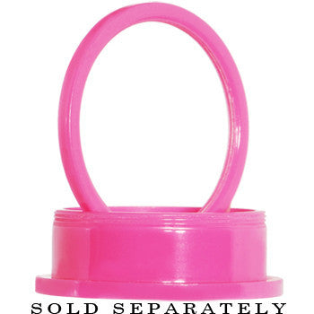 5/8 Acrylic Neon Pink Screw Fit Tunnel Plug