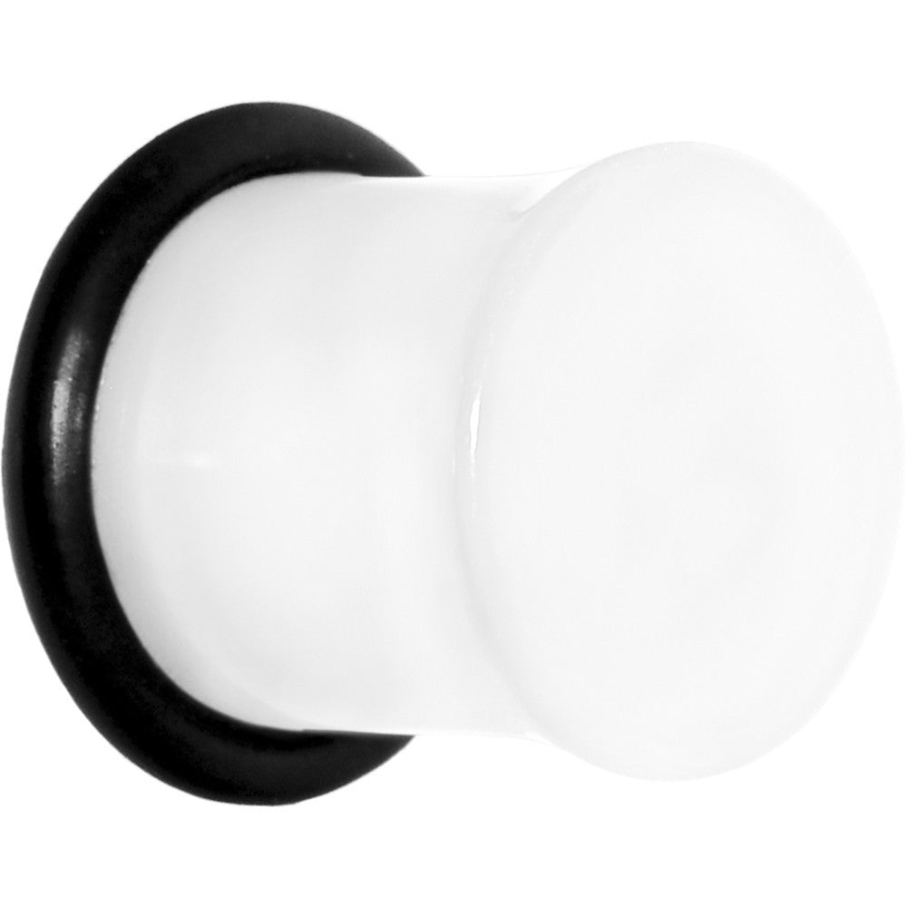 00 Gauge Acrylic Neon White Plug