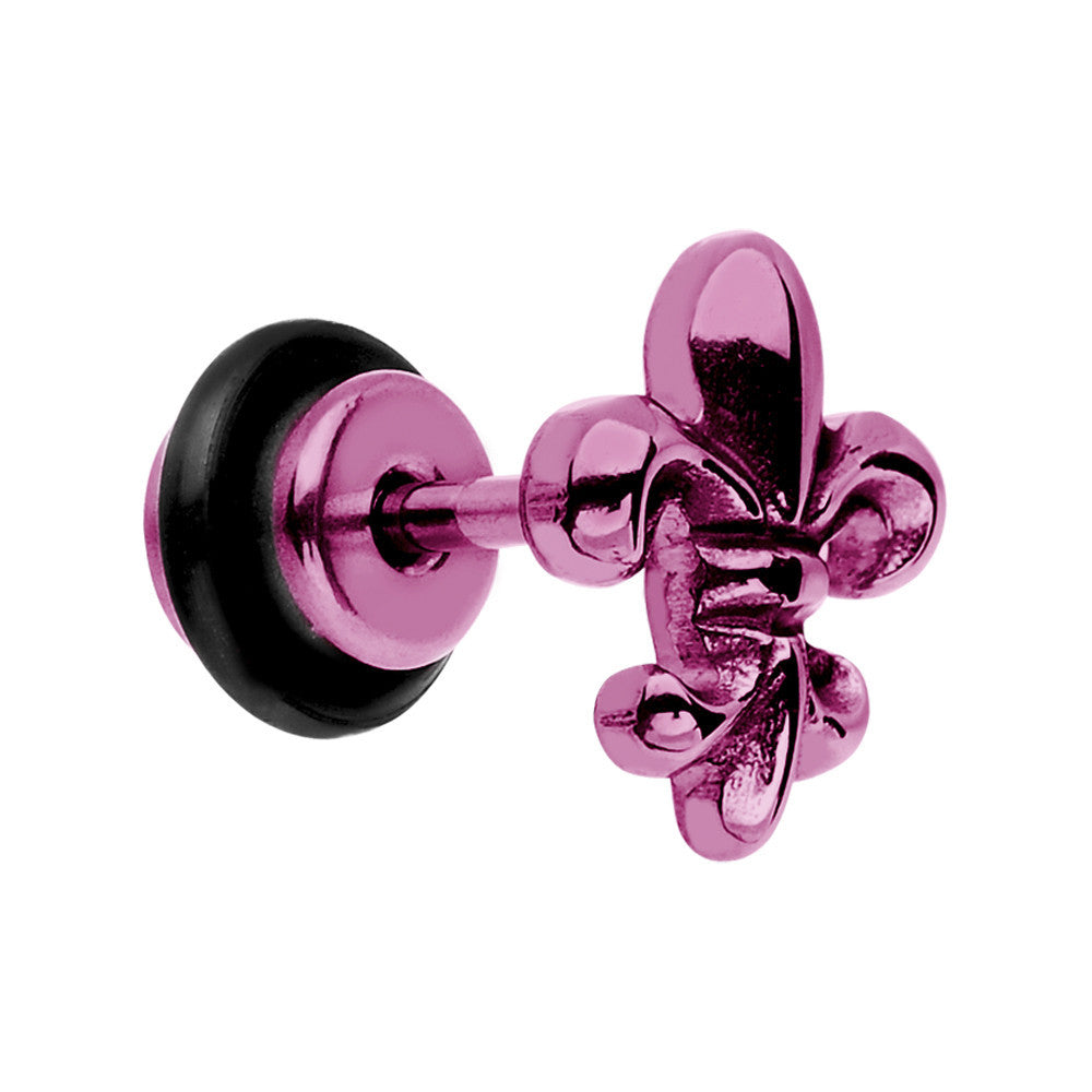 Pink Titanium Fleur De Lis Cheater Plug