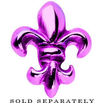 Purple Titanium Fleur De Lis Cheater Plug