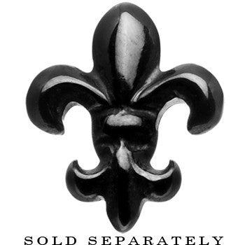 Black Titanium Fleur De Lis Cheater Plug