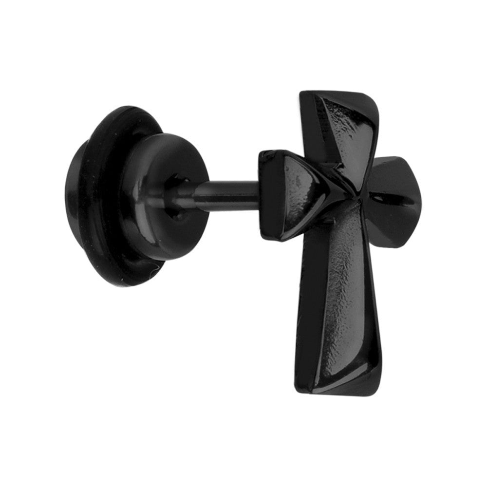 Black Titanium Cross Cheater Plug